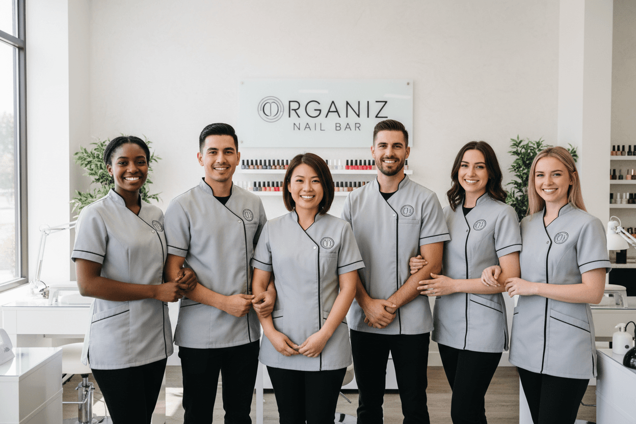 Professional nail technician team at Organiz Nail Bar